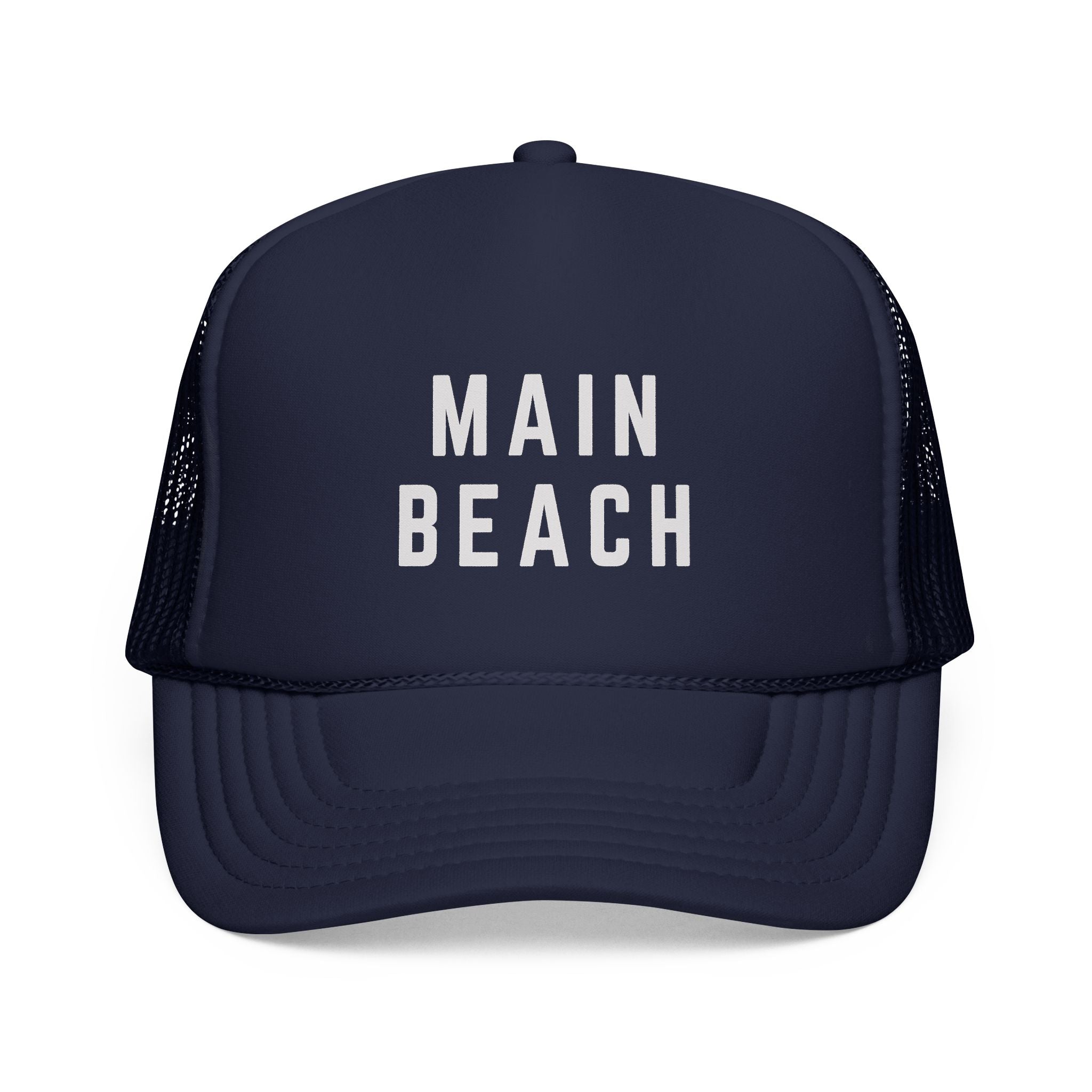 MAIN BEACH TRUCKER HAT - NAVY