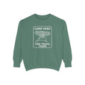 CAMP HERO TIME TRAVEL TOURS SWEATSHIRT - LIGHT GREEN